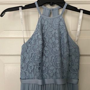 Davids Bridal Jr size 12 blue dress